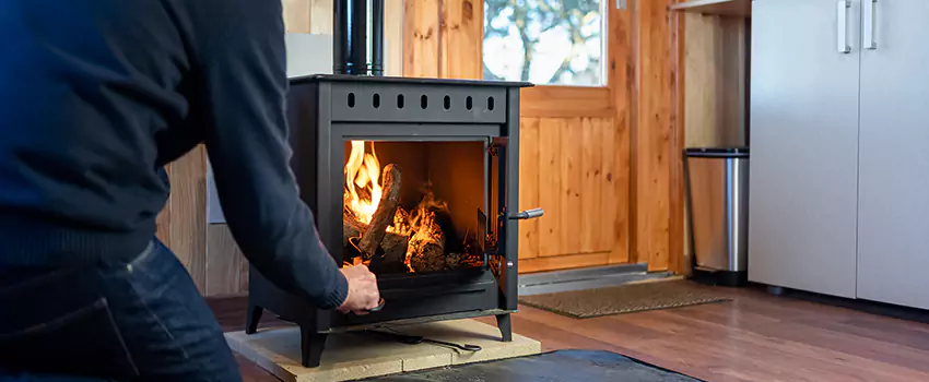 Open Hearth Wood Fireplace Installation in Railroad Square District, CA